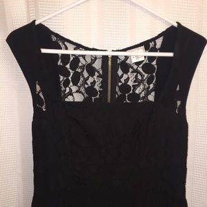LBD Urban Outfitters Lace and Zipper Black Dress